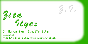 zita ilyes business card